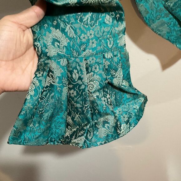 Duchess Judith The Pirate Dressing Green Gold Brocade Jacket Ren Faire Small NWT - Picture 15 of 15